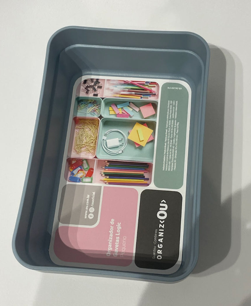 ORGANIZADOR DE GAVETAS MINI LINHA LOGIC AZUL - OU