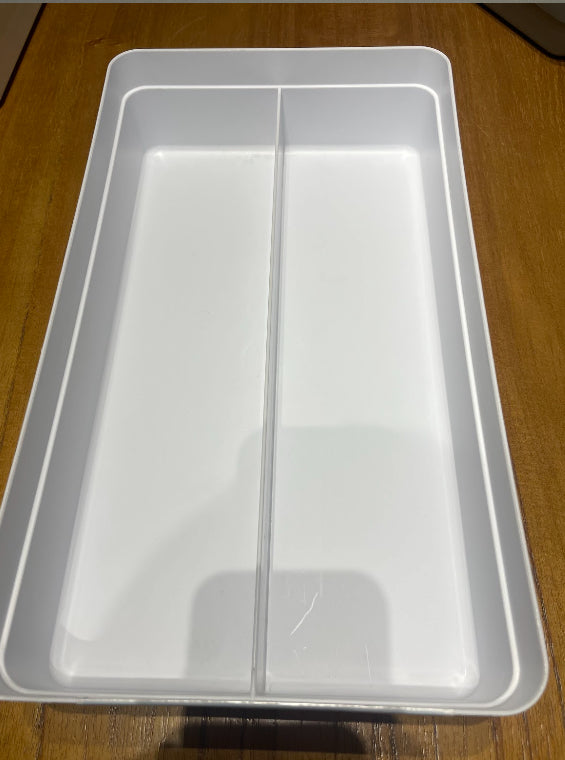 ORGANIZADOR DE GAVETAS 2 DIVISÓRIAS LINHA LOGIC COR BRANCO OU