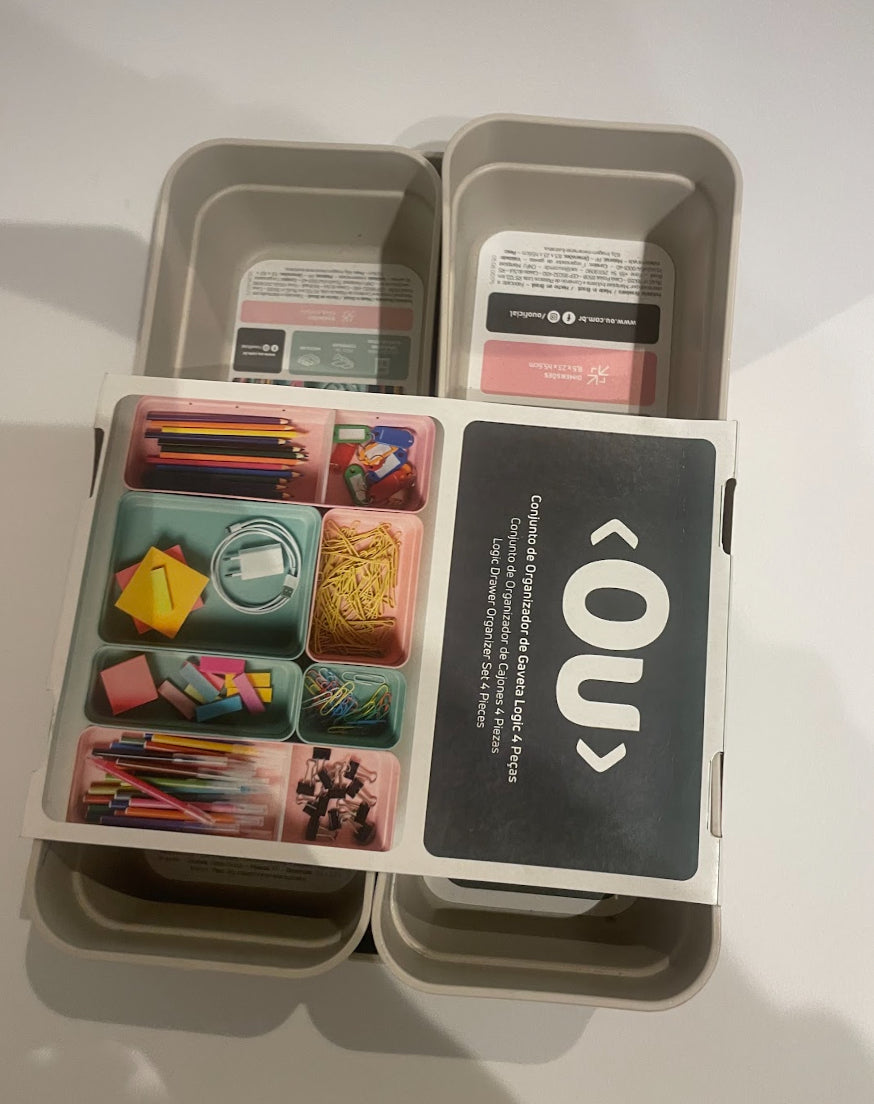 CONJUNTO LOGIC MINI 4 PEÇAS CINZA