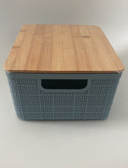 CAIXA ORGANIZADORA C/ TAMPA 4L CINZA