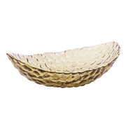 BOWL DE CRISTAL DE CHUMBO MARTELADO TAJ AMBAR 19,5x11x5cm - WOLFF