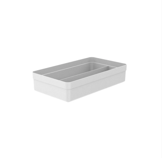 ORGANIZADOR DE GAVETAS 2 DIVISÓRIAS LINHA LOGIC BRANCO OU