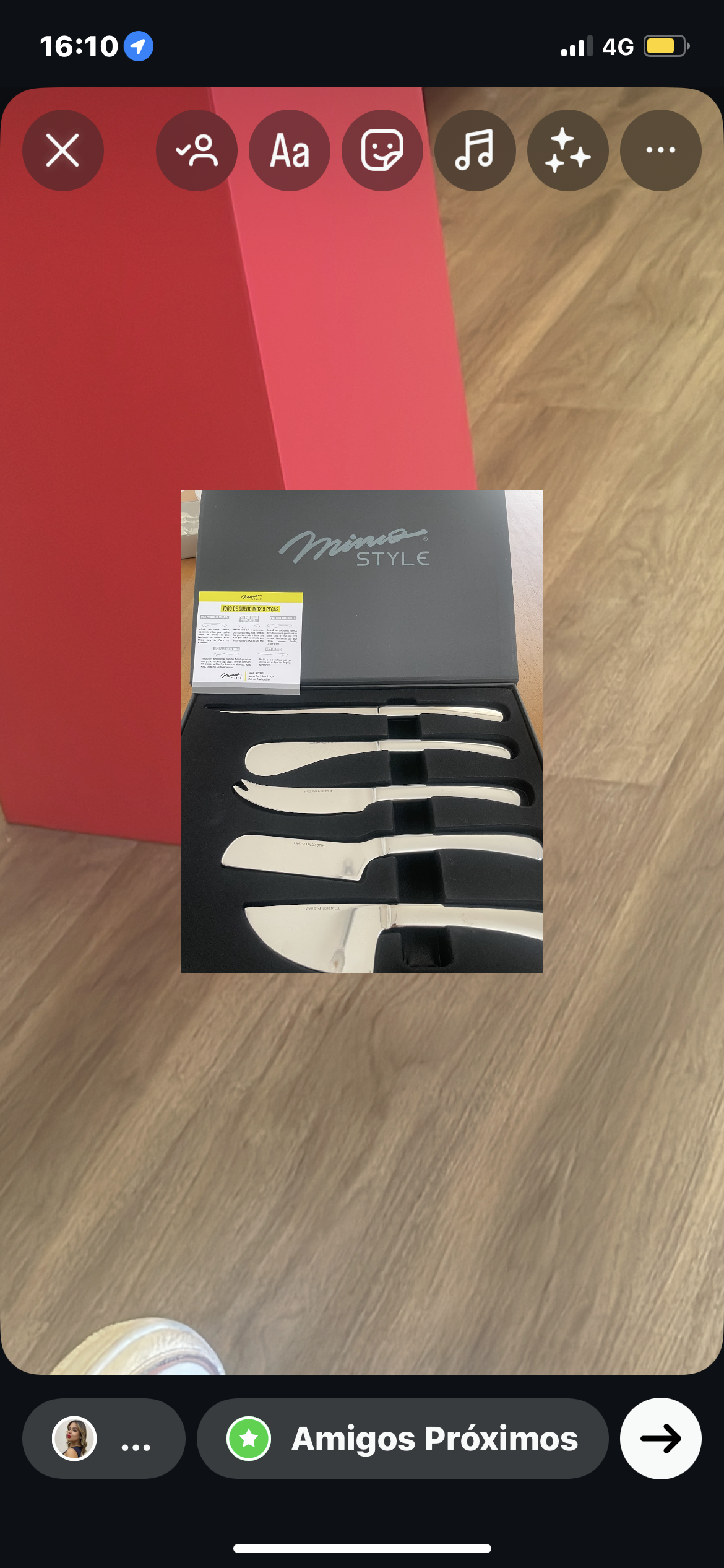 JOGO PARA QUEIJO DE INOX 5 pÇs