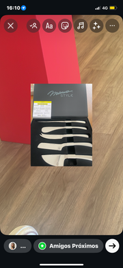JOGO PARA QUEIJO DE INOX 5 pÇs
