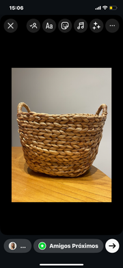 CESTO EM FIBRA NATURAL