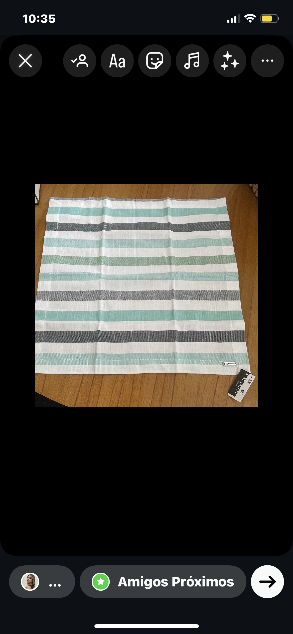 GUARDANAPO STRIPE VERDE MAMEG