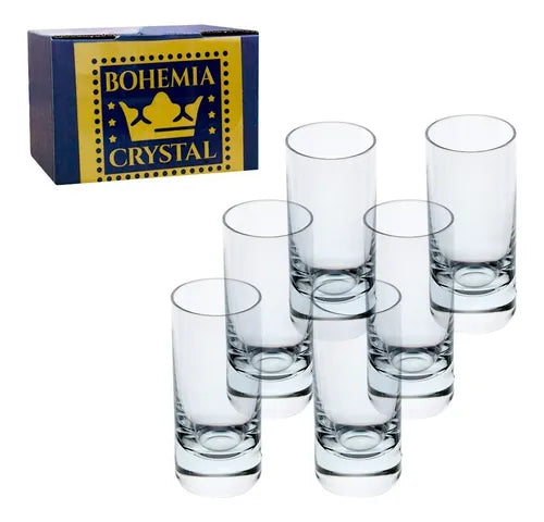 JOGO DE 6 COPOS PARA SHOT - BOHEMIA CRYSTAL