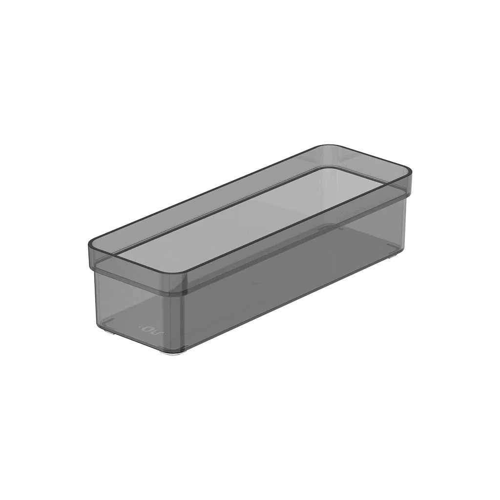 ORGANIZADOR DE GAVETA CLEAR 22,5 x 7,5 x 5,6 FUME