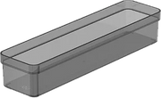 ORGANIZADOR DE GAVETA CLEAR 30 x 7,5 x 5,6 FUME