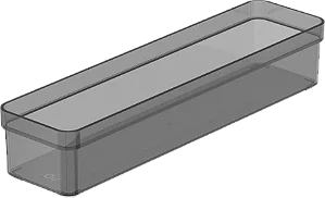 ORGANIZADOR DE GAVETA CLEAR 30 x 7,5 x 5,6 FUME