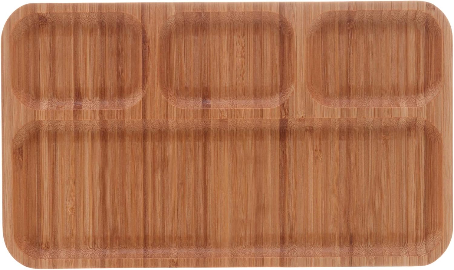 PETISQUEIRA DE BAMBU COM 4 DIVISÓRIAS LÍNEA 33CM X 19,5CM 1,5CM - LYOR