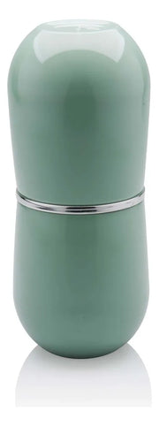 PORTA ESCOVA DE DENTE COM TAMPA CROMO BELLY VERDE - OU