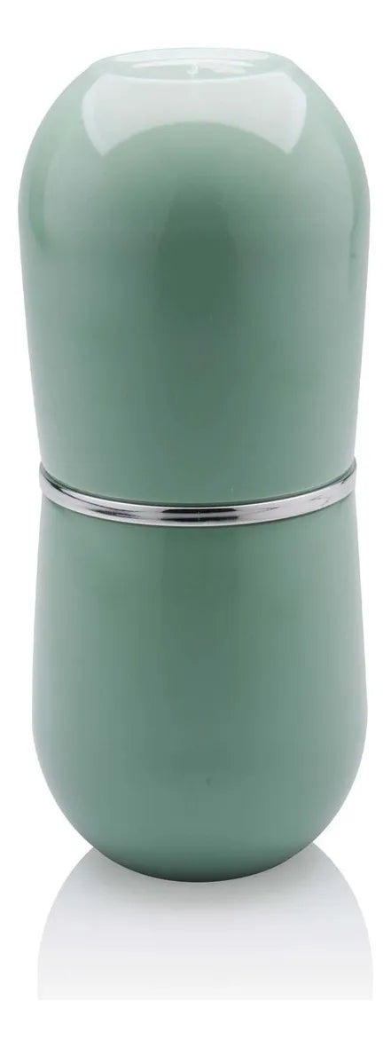 PORTA ESCOVA DE DENTE COM TAMPA CROMO BELLY VERDE - OU