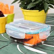 POTE RETÂNGULAR C/ TAMPA 370 ml  CLICK GLASS