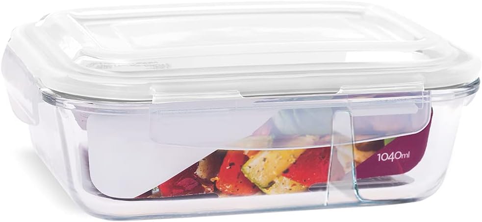 POTE RETANGULAR C/ TAMPA 1040 ml - CLICK GLASS