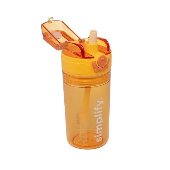 GARRAFA SQUEEZE DE POLICARBONATO COM PORTA SNACK 450ML LARANJA - WOLFF